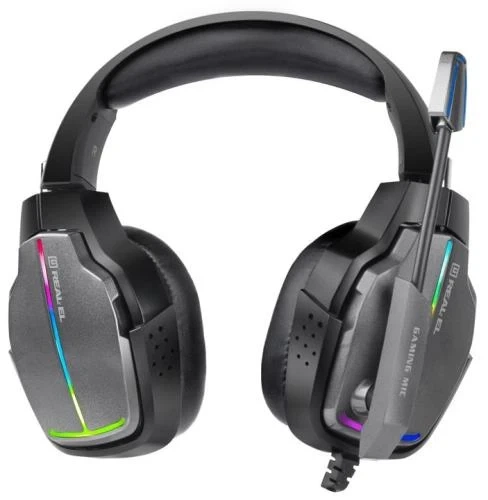 Наушники REAL-EL GDX-7780 Surround 7.1, Black, RGB, USB - Фото 2 Наушники REAL-EL GDX-7780 Surround 7.1, Black, RGB, USB - изображение 2