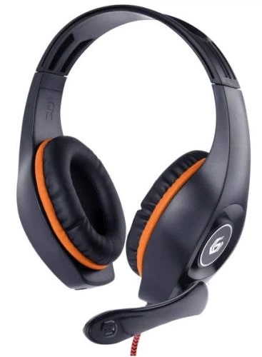 Гарнітура Gembird GHS-05-O Black/Orange - Фото 1 Гарнітура Gembird GHS-05-O Black/Orange - зображення 1