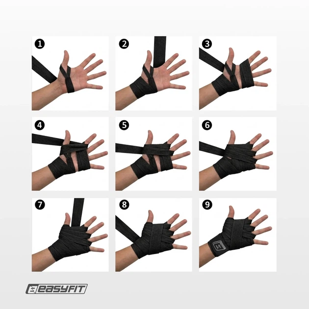 Боксерские бинты FlexWrap 3 м эластичные 50% нейлон 35% хлопок 15% полиэстер 5 см - изображение 6