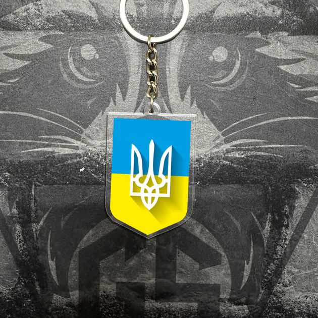 Брелок из Акрила Герб Украины - Фото 2 Брелок из Акрила Герб Украины - изображение 2