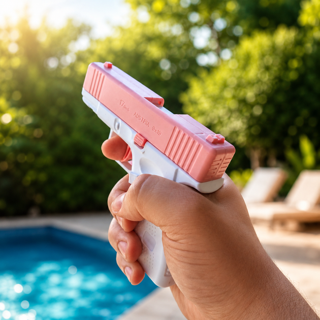 Водяной пистолет Глок (Glock) розовый - Фото 7 Водяной пистолет Глок (Glock) розовый - изображение 7