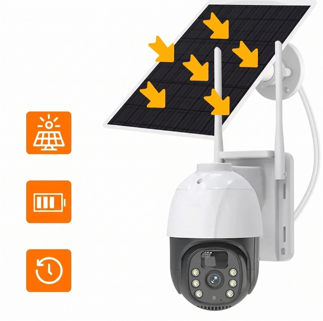 Уличная IP камера видеонаблюдения с солнечной панелью и Wi-Fi TP8 V380 Pro Solar - изображение 5