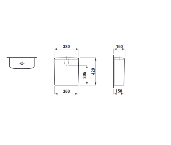 Бачок для унітаза LAUFEN PALACE H8287010008711, білий/глянсовий, кераміка - изображение 2