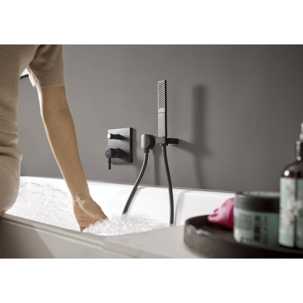 Лійка для душу HANSGROHE RAINFINITY 26866670, чорний/матовий, стік прямокутний - изображение 3