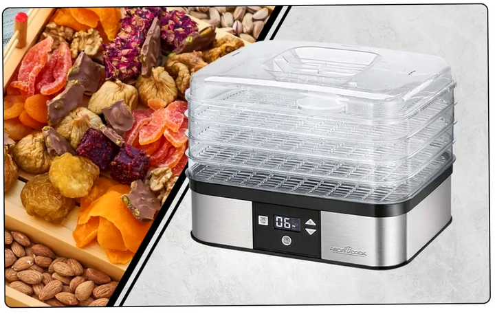 Сушка для овощей и фруктов 4 секции 350 Вт для дома Profi Cook - изображение 4
