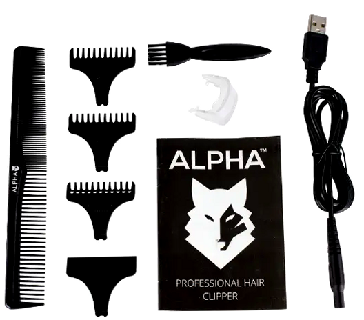 Триммер с ЖК-дисплеем аккумуляторный для бороды и волос 4 насадки Alpha - Фото 3 Триммер с ЖК-дисплеем аккумуляторный для бороды и волос 4 насадки Alpha - изображение 3
