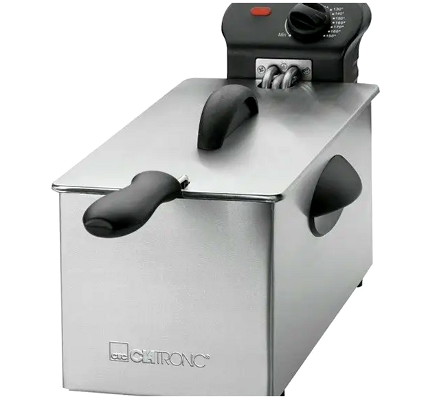 Фритюрница масляная 3 литра 2000 Вт для кухни нержавеющая сталь Clatronic - изображение 2
