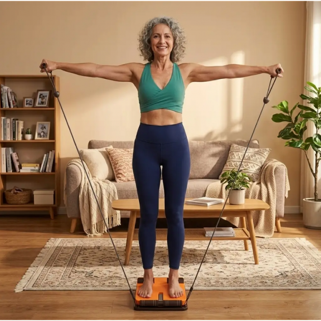 Многофункциональная наклонная фитнес-доска с таймером, Sport Stretching Plate, Оранжевая - изображение 8