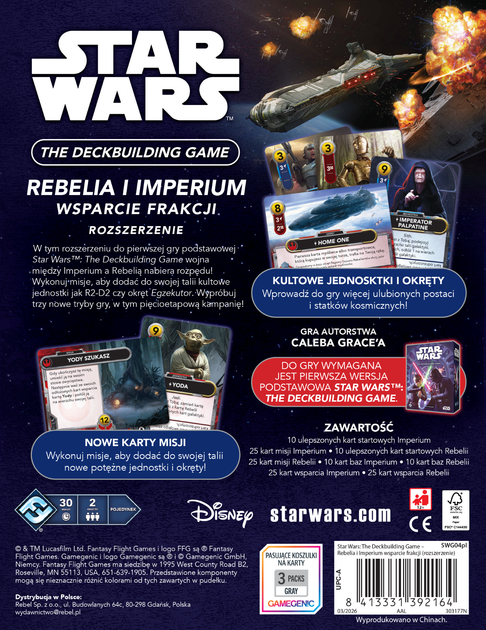 Настольная игра Rebel Star Wars: The Deckbuilding Game - Восстание и империя (польская версия) (841333139216) - изображение 5