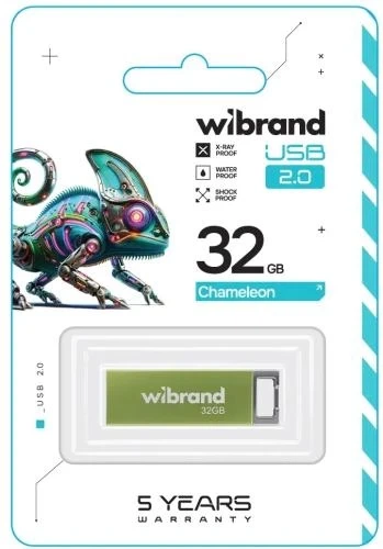 Флеш накопитель USB 32Gb Wibrand Chameleon, Light Green, USB 2.0 (WI2.0/CH32U6LG) - изображение 2