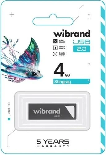 Флеш накопитель USB 4Gb Wibrand Stingray, Grey, USB 2.0 (WI2.0/ST4U5G) - изображение 2