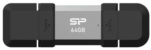Флеш накопитель USB 64Gb Silicon Power Mobile C51, Black/Grey, Type-C / USB 3.2 (SP064GBUC3C51V1S) - Фото 1 Флеш накопитель USB 64Gb Silicon Power Mobile C51, Black/Grey, Type-C / USB 3.2 (SP064GBUC3C51V1S) - изображение 1