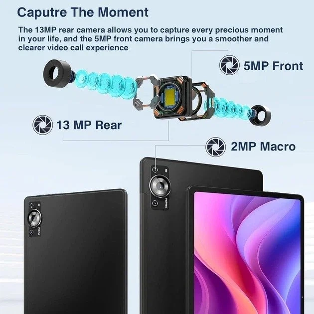 Планшет 11" Full HD Ziovo Z128 8+16/256Gb 8 ядер Android 15 8600 mAh Черно-серый (102182213) - Уценка - Фото 4 Планшет 11" Full HD Ziovo Z128 8+16/256Gb 8 ядер Android 15 8600 mAh Черно-серый (102182213) - Уценка - изображение 4