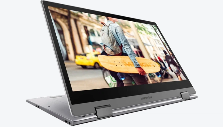 Сенсорный ноутбук 14" Medion Akoya E4273 Intel Pentium N5000 RAM 8GB SSD 256GB Windows 11 Алюминиевый корпус (UKR) (102145810) - Уценка - изображение 4