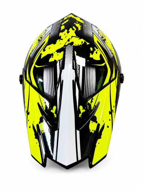Мотошлем кроссовый Enduro XL 61–62 см DOT/ECE с очками для эндуро, мотокросса, квадроцикла, ATV, мопеда, скутера - изображение 3