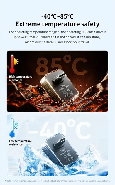 Флеш память USB Lexar C50V 128GB USB-С 3.2 для автомобильного видеорегистратора - изображение 5