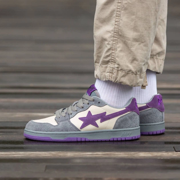 Кросівки чоловічі Bape SK8 Sta Purple (1344-806549) - Фото 1 Кросівки чоловічі Bape SK8 Sta Purple (1344-806549) - зображення 1