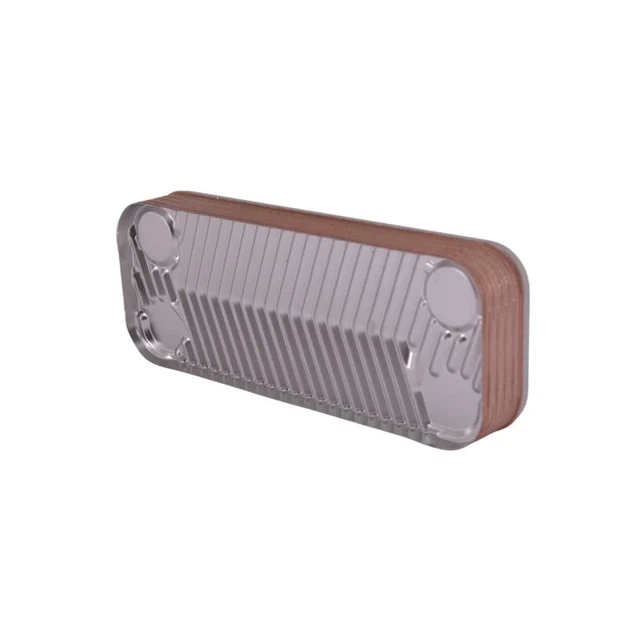 Пластинчатый теплообменник Ewa 24 10 пластин нержавеющая сталь 30x15x5 см серебристый - изображение 2