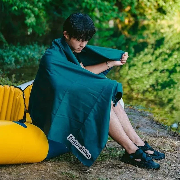 Быстросохнущее полотенце Naturehike CNK2300SS010 90х38 см полиамид темно-зеленый - изображение 2