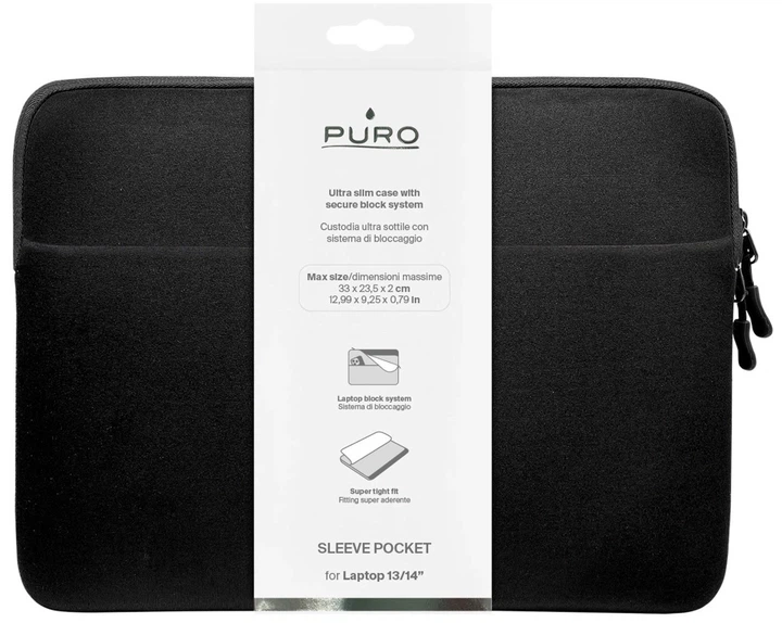 Etui na laptop Puro Slim Pocket 13" Black (PUSLIMPS13BLK) - obraz 2