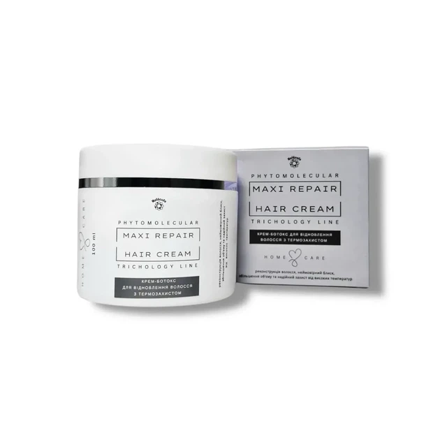 Крем ботокс для відновлення волосся з термозахистом Molecula Maxi Repair Hair Cream 100 мл - Фото 1 Крем ботокс для відновлення волосся з термозахистом Molecula Maxi Repair Hair Cream 100 мл - зображення 1
