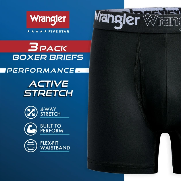 Чоловічі труси Wrangler 3 шт (Розмір XL, Чорні) - Фото 5 Чоловічі труси Wrangler 3 шт (Розмір XL, Чорні) - изображение 5