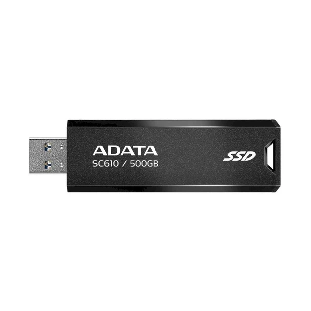 Портативний SSD ADATA SC610 500GB USB 3.2 550/500Mb/s Black - Фото 1 Портативний SSD ADATA SC610 500GB USB 3.2 550/500Mb/s Black - изображение 1