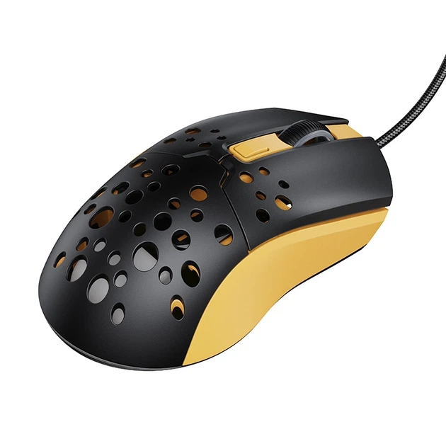 Маніпулятор миша HOCO GM51 Sky luminous gaming wired mouse black＆yellow - изображение 3