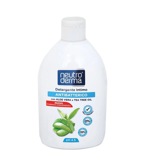 Гель для інтимної гігієни Neutro Derma Detergente Intimo Aloe Vera e Tea Tree Oil з алое вера та олією чайного дерева 400 мл - Фото 1 Гель для інтимної гігієни Neutro Derma Detergente Intimo Aloe Vera e Tea Tree Oil з алое вера та олією чайного дерева 400 мл - изображение 1