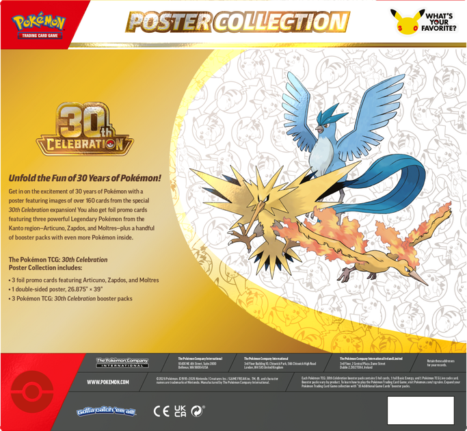 Zestaw kart Pokemon TCG: 30th Celebration - Poster Collection (196214147218) - obraz 5