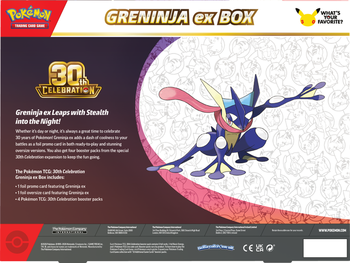 Zestaw kart Pokemon TCG: 30th Celebration - Ex Box - Greninja EX (196214147157) - Zdjęcie 4 Zestaw kart Pokemon TCG: 30th Celebration - Ex Box - Greninja EX (196214147157) - obraz 4