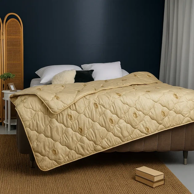 Одеяло Pure Wool Casablank 100%шерсть с хлопком 180х220см бежевый (volt53) - Фото 1 Одеяло Pure Wool Casablank 100%шерсть с хлопком 180х220см бежевый (volt53) - изображение 1
