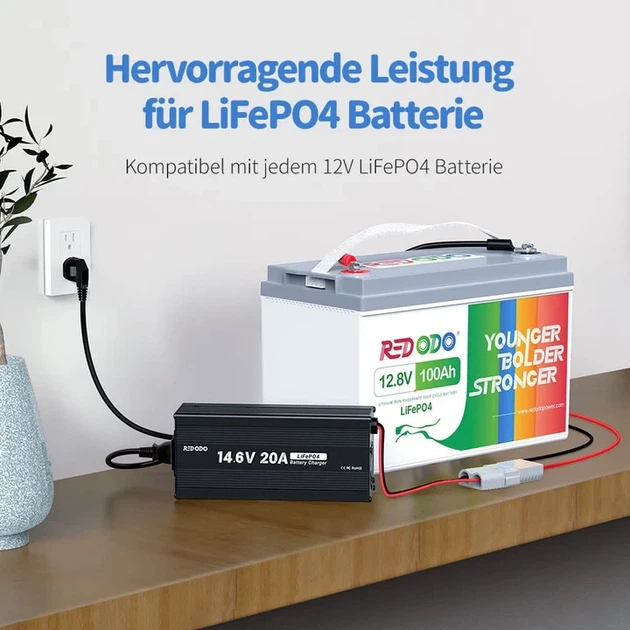 Зарядное устройство для железо-фосфатных аккумуляторов Lifepo4 Редодо Redodo14,6В 20A - изображение 4