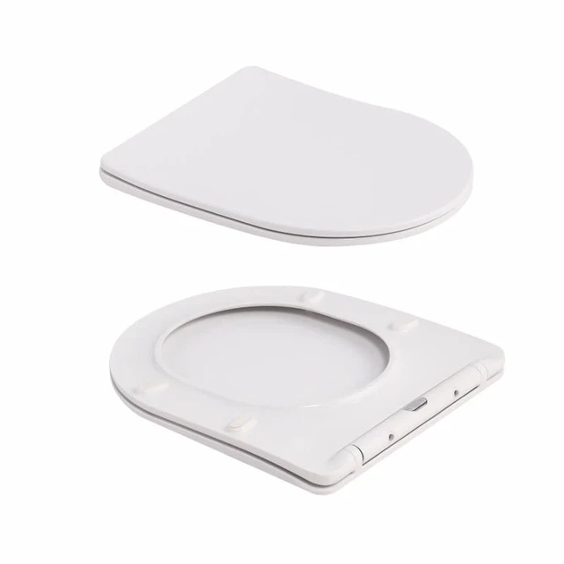 Унитаз подвесной Qtap Robin Ultra Quiet 520x365x340 мм Дюропласт Marble - изображение 8