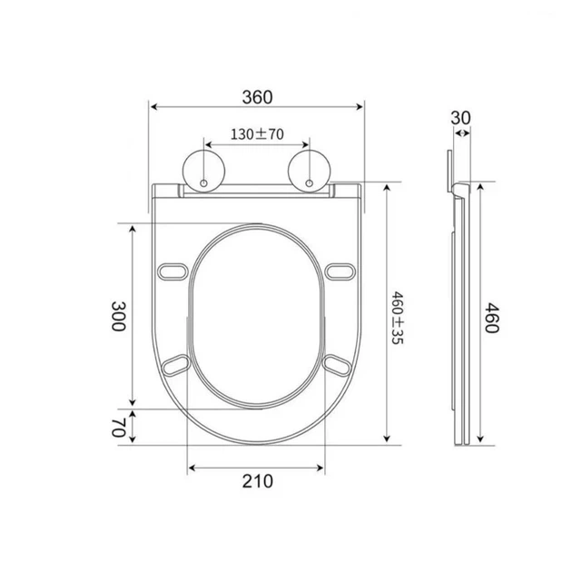 Унитаз напольный без бачка Mixxus Premium Bevel-0702-T3 555х365х410 мм Санитарная фарфоровая Белый - изображение 7