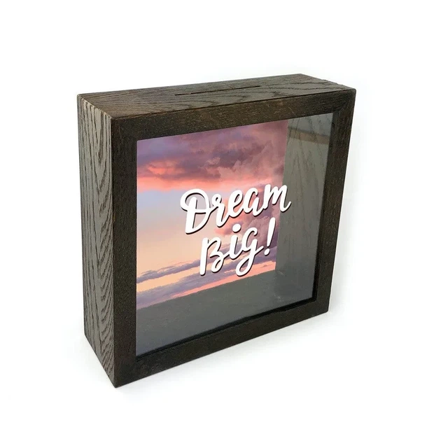Копилка (копилка) "Dream big" коричневая 20*20 см гпхркп0024ка Гранд Презент гпхркп0024ка - изображение 2