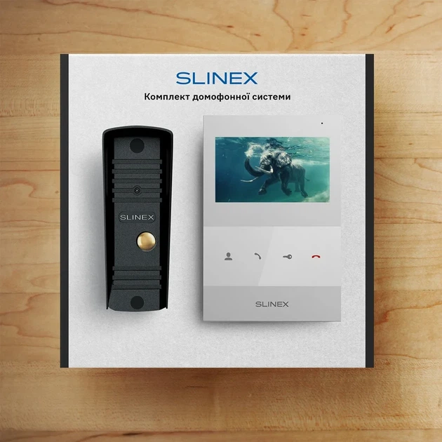 Комплект видеодомофона Slinex ML-16HD(Black)+SQ-04M(White) - изображение 4