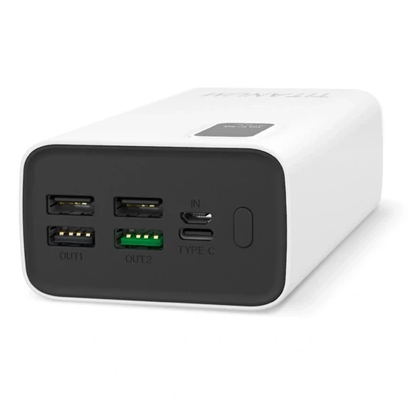 Повербанк TITANUM 728S 30000mAh 22.5W White - Фото 2 Повербанк TITANUM 728S 30000mAh 22.5W White - изображение 2