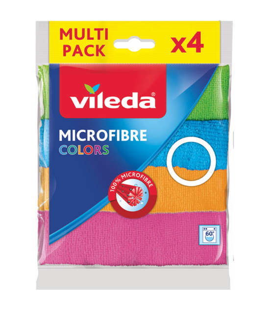 Салфетки з мікрофібри антибактеріальні Viveda Microfibre Colors (4шт) - Фото 1 Салфетки з мікрофібри антибактеріальні Viveda Microfibre Colors (4шт) - зображення 1