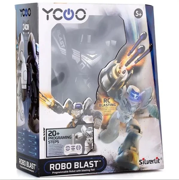 Интерактивный робот Silverlit Robo Blast на радиоуправлении 20+ действий пластик 30х20х10 см - Фото 2 Интерактивный робот Silverlit Robo Blast на радиоуправлении 20+ действий пластик 30х20х10 см - изображение 2