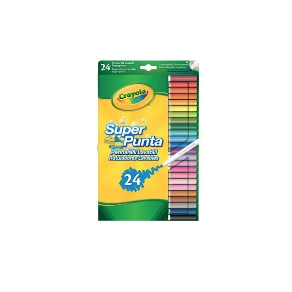 Набор фломастеров Crayola Markers 24 цвета легко смываемая краска 24 шт - изображение 2