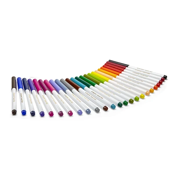 Набор фломастеров Crayola Markers 24 цвета легко смываемая краска 24 шт - изображение 3