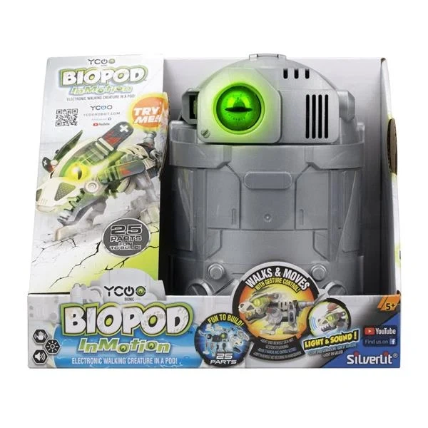 Интерактивный робот Робозавр Biopod 23 см пластик серый - изображение 6