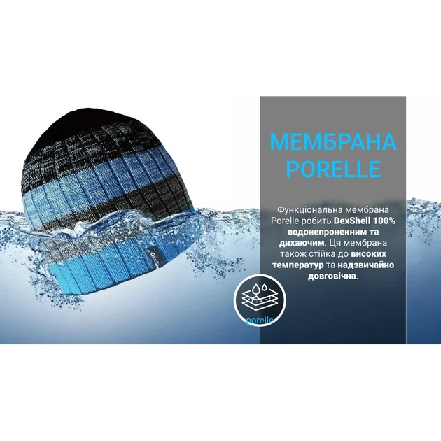 Шапка водонепроницаемая Dexshell Beanie Gradient микрофлис акрил красный - изображение 4