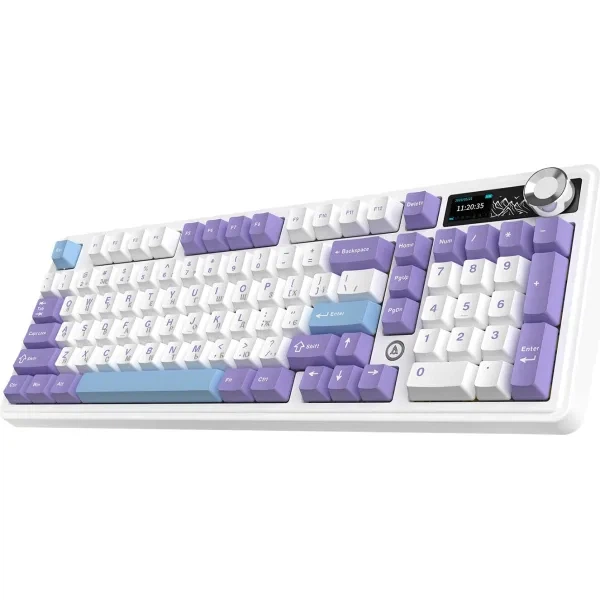 Бездротова механічна клавіатура Ajazz ak980 v2 Gift Switch v2 Purple White Blue (ak980-v2-g-pwb) - Фото 3 Бездротова механічна клавіатура Ajazz ak980 v2 Gift Switch v2 Purple White Blue (ak980-v2-g-pwb) - зображення 3