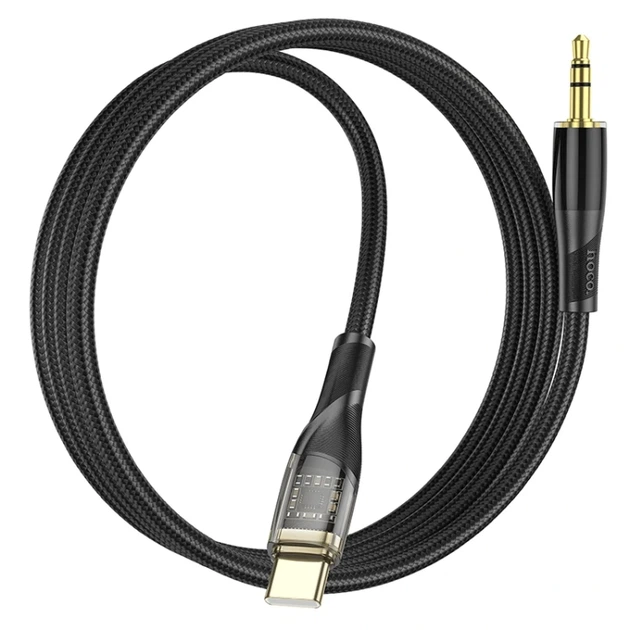 Аудіокабель HOCO UPA25 Transparent Discovery Edition Digital audio conversion cable Type-C Black - Фото 3 Аудіокабель HOCO UPA25 Transparent Discovery Edition Digital audio conversion cable Type-C Black - изображение 3