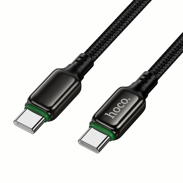 Кабель HOCO X127 Exceed 60W charging data cable C to C Black - Фото 5 Кабель HOCO X127 Exceed 60W charging data cable C to C Black - изображение 5