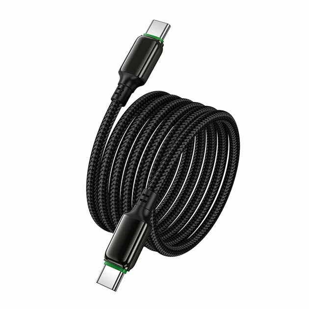 Кабель HOCO X127 Exceed 60W charging data cable C to C Black - Фото 7 Кабель HOCO X127 Exceed 60W charging data cable C to C Black - изображение 7
