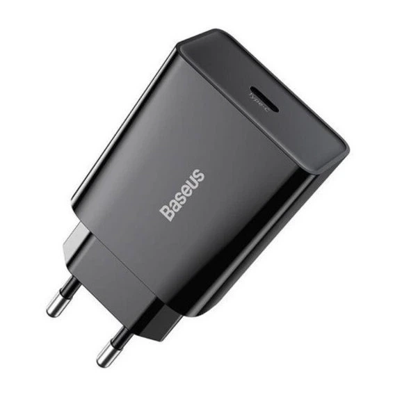 Мережевий зарядний пристрій Baseus Speed Mini Quick Charger 1C 20W EU Black - Фото 1 Мережевий зарядний пристрій Baseus Speed Mini Quick Charger 1C 20W EU Black - зображення 1