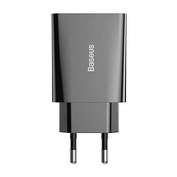 Мережевий зарядний пристрій Baseus Speed Mini Quick Charger 1C 20W EU Black - Фото 6 Мережевий зарядний пристрій Baseus Speed Mini Quick Charger 1C 20W EU Black - зображення 6